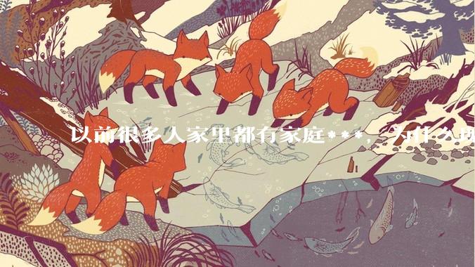 以前很多人家里都有家庭***，为什么现在几乎看不到了？
