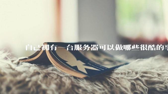 自己拥有一台服务器可以做哪些很酷的事情？
